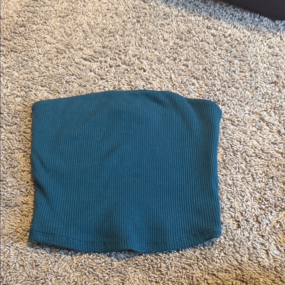 Garage Teal Tube Top